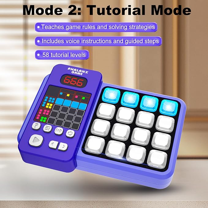 Logic Puzzle & Memory Game for Kids 3+, Tutorial Mode & LED Display – Interactive Brain Development Game for Family Fun & Gifts