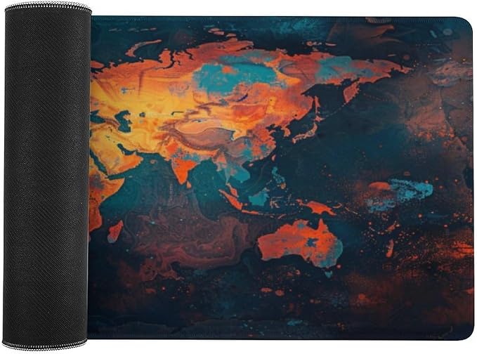 World Map Mouse Pad Large Extended Computer Full Desk Pad 31.5x11.8 inch Computer Mouse Mat Keyboard for Home Office Gaming