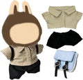 17cm Doll Clothes, Outfits Set for 17cm Doll, 3 Piece Set Backpack Clothing, Casual Adorable Dolls Clothes Accessories (No Doll)