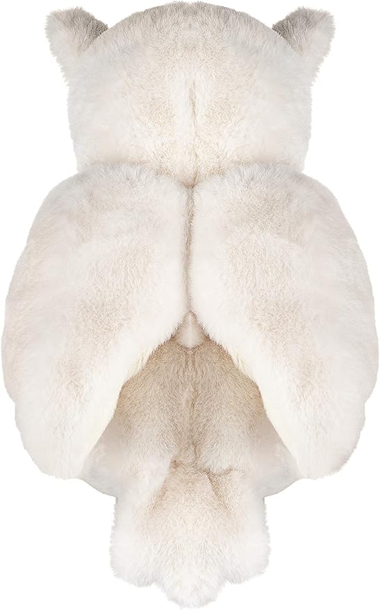 dilly dudu 10inches Snowy owl Stuffed Animal Plush,Plush Toy,Gifts for Kids(White)
