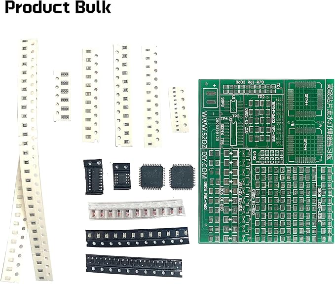 SMT Soldering Practice Board Kit DIY Welding Practice Kit DIY Electronic Kit for STEM Beginners School Education (Green)