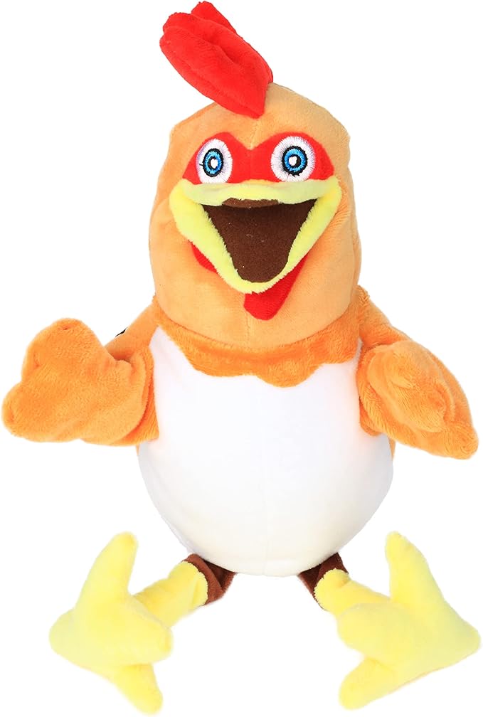 Easfan Chicken Hand Puppet Plush Animal Toy with Movable Mouth for Role Play Storytelling Preschool Teaching Birthday Gifts for Kids Boys Girls, 11''