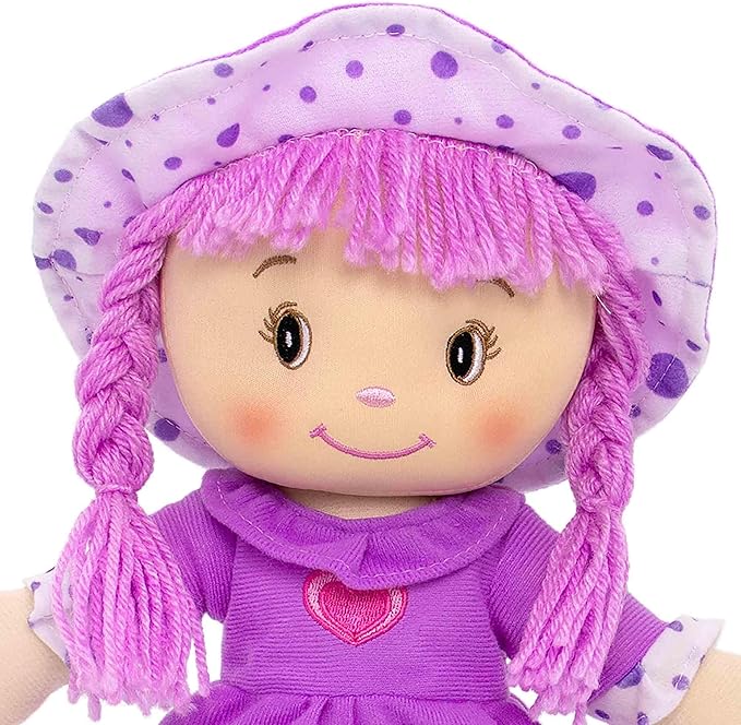 DIBSIES Personalized Sweetheart Cuddle Doll - 14 Inch (Purple)