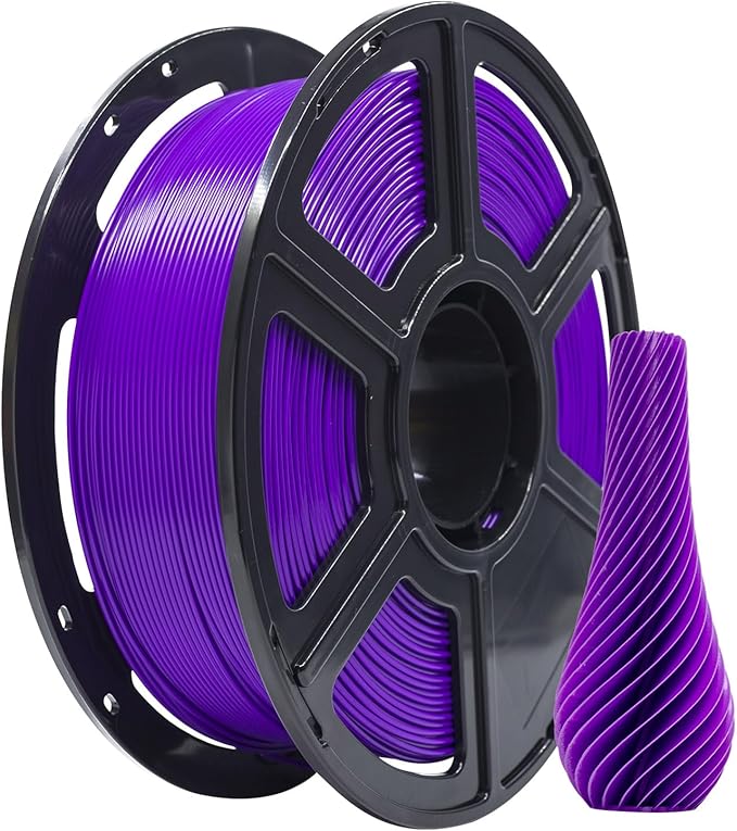 FLASHFORGE PLA Filament 1.75mm, 3D Printer Filament 1kg (2.2lbs) Spool, Dimensional Accuracy +/- 0.02mm, 3D Printing Filament Easy to Use and Fits for Most FDM 3D Printers (Purple)