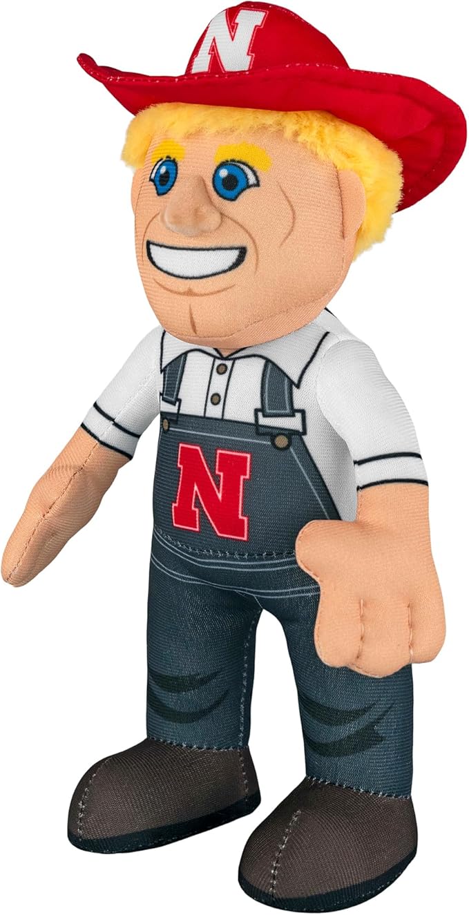 Bleacher Creatures Nebraska Cornhuskers Herbie The Husker 10" Mascot Plush Figures - A Mascot for Play or Display