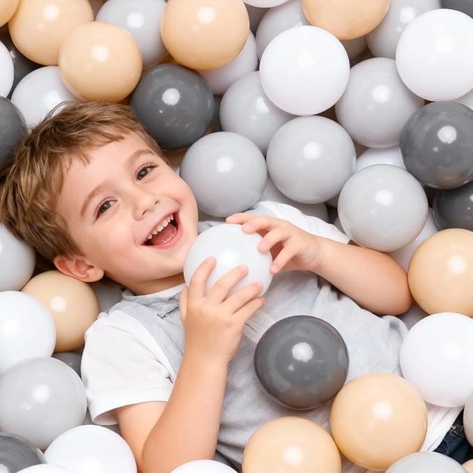 GOGOSO Ball Pits Balls for Toddlers Pack of 50 100 200 Plastics Shape Ball Non-Phthalate Non-BPA Non-Toxic 2.2-Inch Crush Proof Play Balls