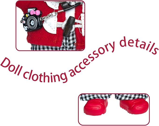17cm Doll Clothes Set Fashion Doll Clohtes with Accessories of Doll Clothing Suitable for Various Outfits of Dolls (Style J)