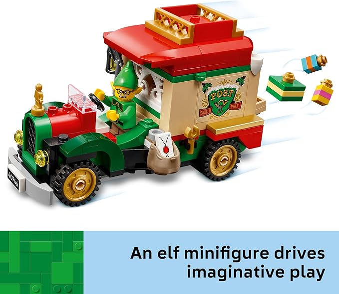 LEGO Santa’s Delivery Truck Building Toy for Kids - Construction Set for Play or Christmas Decor - Building Blocks for Girls & Boys, Ages 8+ - Holiday Craft Ideas for Families - 40746
