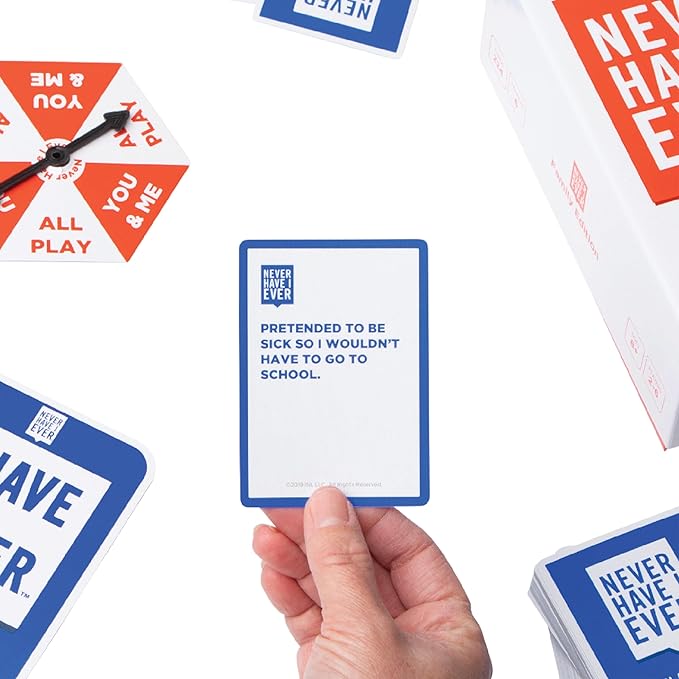 Never Have I Ever | Hilarious Family Card Game with Fun Questions & Crazy Stories | Perfect for Kids, Teens & Adults | Great for Game Nights & Parties | Includes “I Have” & “I Have Never” Paddles!
