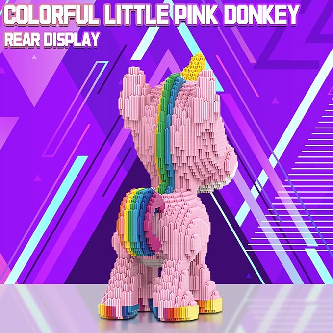 Pink Unicorn Animal Micro Building Blocks Set Gift for Adults and Kids 4460 Pieces