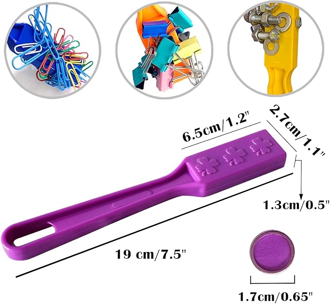 Yuanhe Magnetic Bingo Chips Set - 6 Colors Magnetic Wands with 600 Metal Chips for Counting and Sorting, Educational Activities