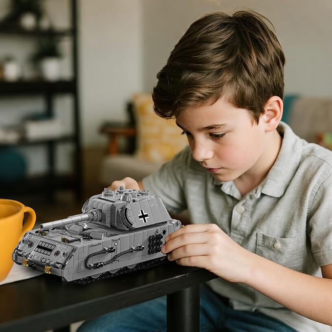 Panzer VIII Maus Building Set for Adults-Compatible with Lego Military Tank, Collectible Army Model, Gift Ideal for Military Enthusiasts (802 PCS)