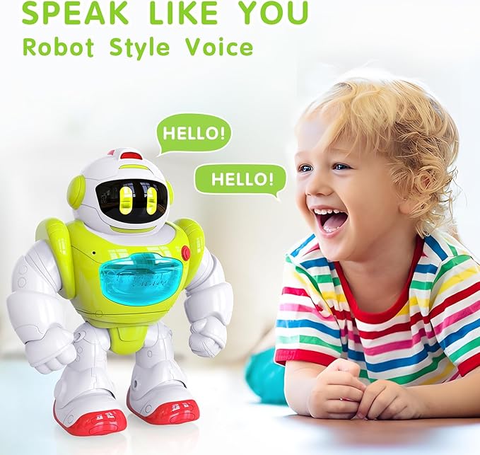 P&C Learning Toys Baby Walking Activity Remote Control Robot with Musical, Sounds, Light Interactive Early Toddlers Toy for 1 2 3 Birthday Gift