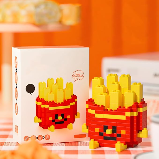 Brands Food Micro mini Blocks Building Sets for Adults Tasty tinies Friends Sets for Kids French Fries、Cake、cola、Burger、ice Cream for 8-12