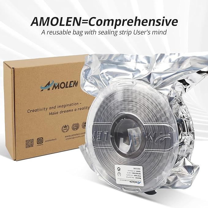 AMOLEN 3D Printer Filament, PLA Filament 1.75mm, Glow in The Dark Filament Green Starry Sky, Best with UV Lamps, Fit Most 3D FDM Printers, Dimensional Accuracy +/- 0.02 mm, 1kg(2.2lbs) Spool