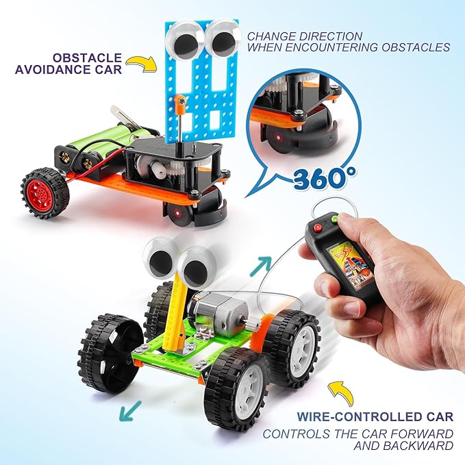 STEM Kits for Kids Age 8-10, Science Robot Building Kits for Boys Crafts 8-12 5-7, STEM Toys for Ages 8-13, Kids Science Experiments 6-8, Engineering Projects for 6 7 9 10 12-14 Year Old Boy Girl Gift