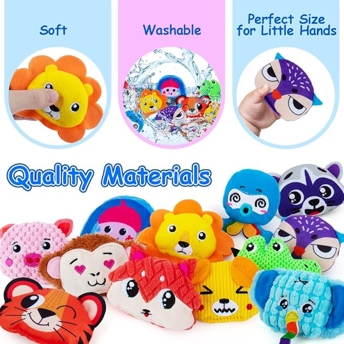 Sensory Bean Bag for Kids 12 Pack,Texture Sensory Beanbags,Sensory Toys for Autism,Cute Animal Beanbags,Sensory Toys for Toddlers Kids Learning,Sensory Play Fine Motor Anxiety Relief