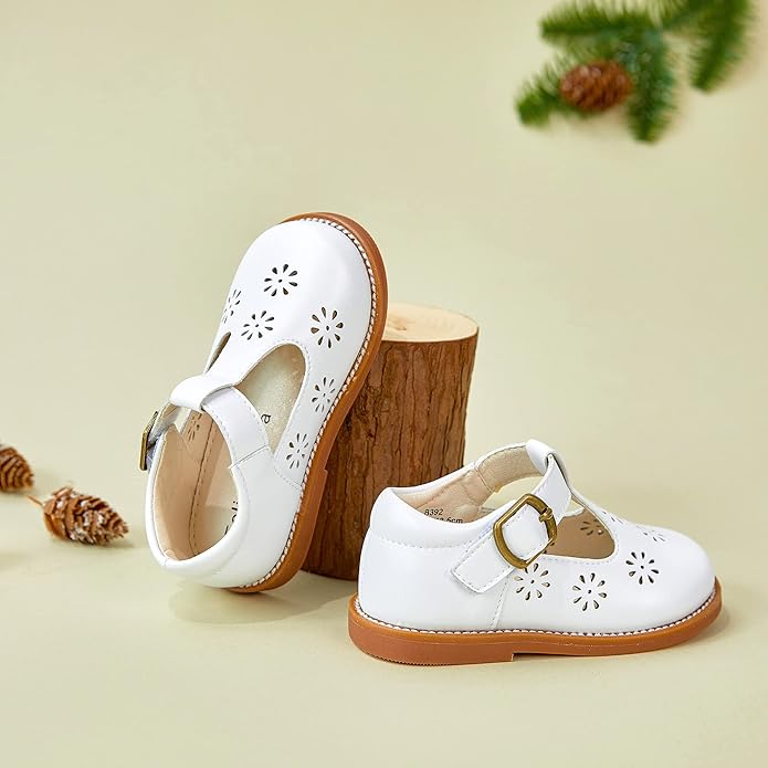 Felix & Flora Toddler Little Girl Mary Jane Dress Shoes - Ballet Flats for Girl Party School Shoes