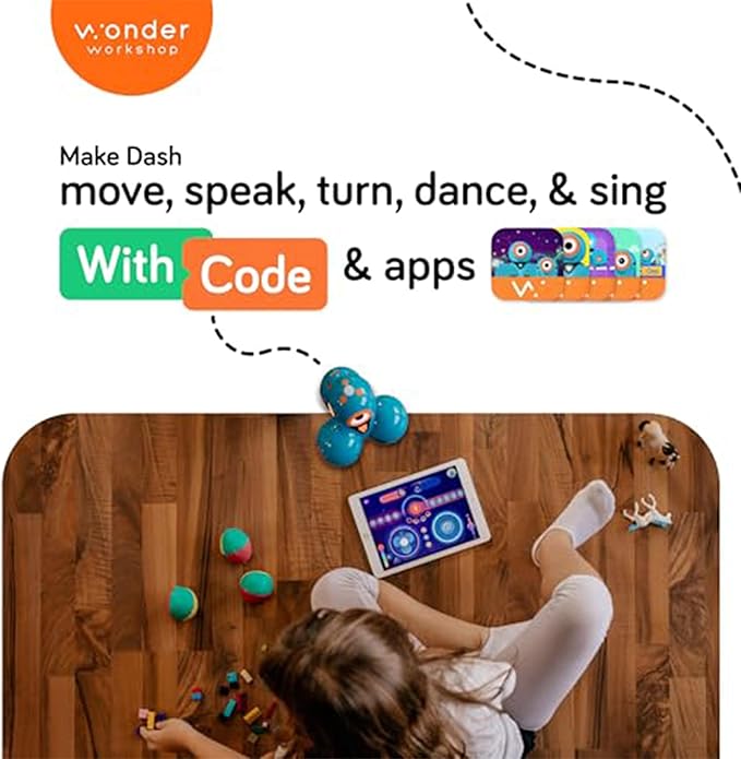 Wonder Workshop Dash Robot - Coding Robots for Kids 6+ - Voice Activated STEM Robot Toys - Interactive, Educational & Programmable