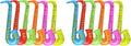 DECORA 27.5“ Inflatable Saxophones Assorted Colors 6pcs for Kids Party Favors (Pack of 2)