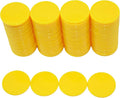 SmartDealsPro Set of 100 1 Inch Opaque Plastic Learning Counters Mini Poker Chips Game Tokens with Storage Box (Yellow)