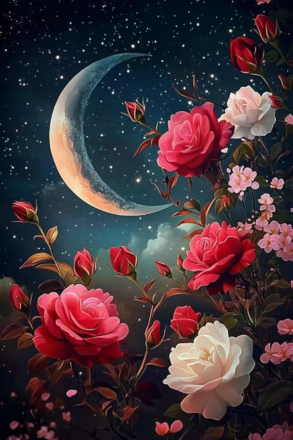 Beautiful Flower Moon 500 Piece Adult Wooden Puzzle - Achieve a Sense of Accomplishment, Unique Room Decoration & Collectible, Perfect for Relaxation & Creativity