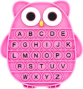Fidget Toys for Kids, Owl Shaped Silicone Squeeze Sensory Toys, Alphabet Bubble Stress Anxiety Relief Relax Tools for Kids Adults School Classroom Gift Party Favors (Rose red)