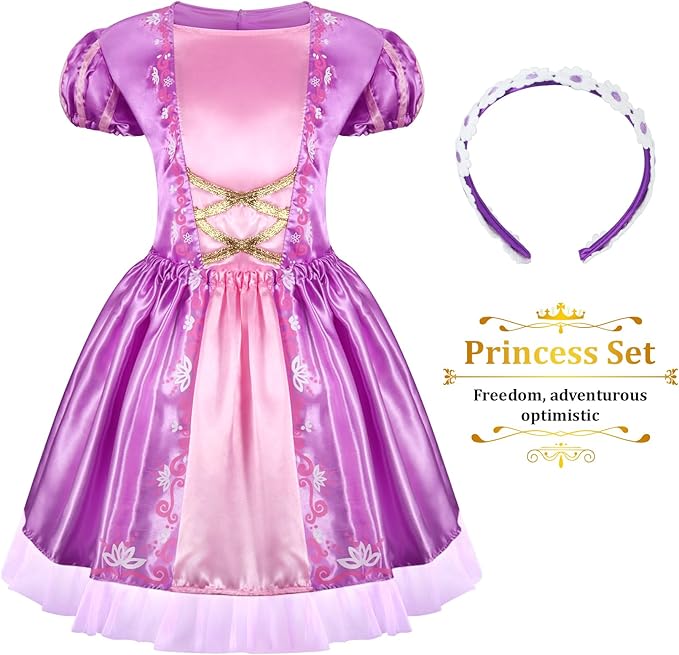 Princess Dress Up Clothes for Little Girl Role Play Costume Gift Set Princess Dress Up Toys for Toddler Girls