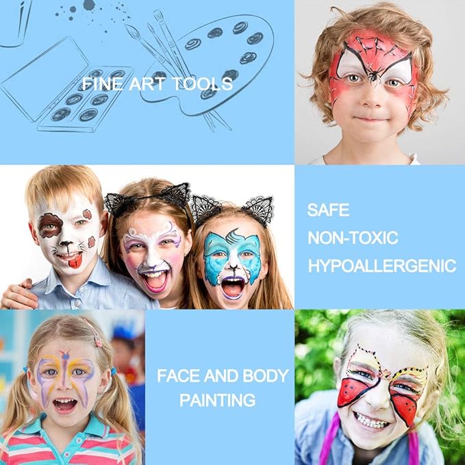 Tempera Paint Sticks, Washable Paint Sticks for Kids, Quick Drying & No Mess, Non-Toxic, Best Art Birthday Gifts for Kids (12 Colors)