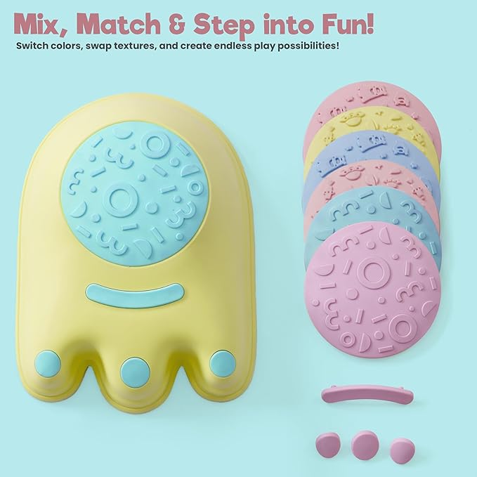 Stepping Stones – Indoor & Outdoor Obstacle Course Toys for Kids – Montessori Sensory & Motor Skill Development, Coordination & Active Play – Textured Educational Play Set