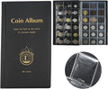 AITIME 180 Pockets Coin Collection Supplies - Coin Collecting Holders Book Album for Collectors, Collector Album Storage Suitable for Coin Diameter Less Than 1.66 Inches (Black)