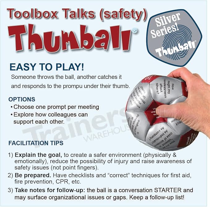 Trainers Warehouse 6" Thumball Collection, 32 Prompts for Conversation, Team Building, Relationship and Training