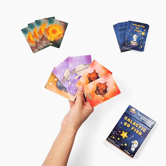 Celestial Buddies Galactic Go Fish Card Game | Space-Themed Fun Educational Game for 2-4 Players, Kids Ages 3+ | STEM Learning, Planets & Space Exploration