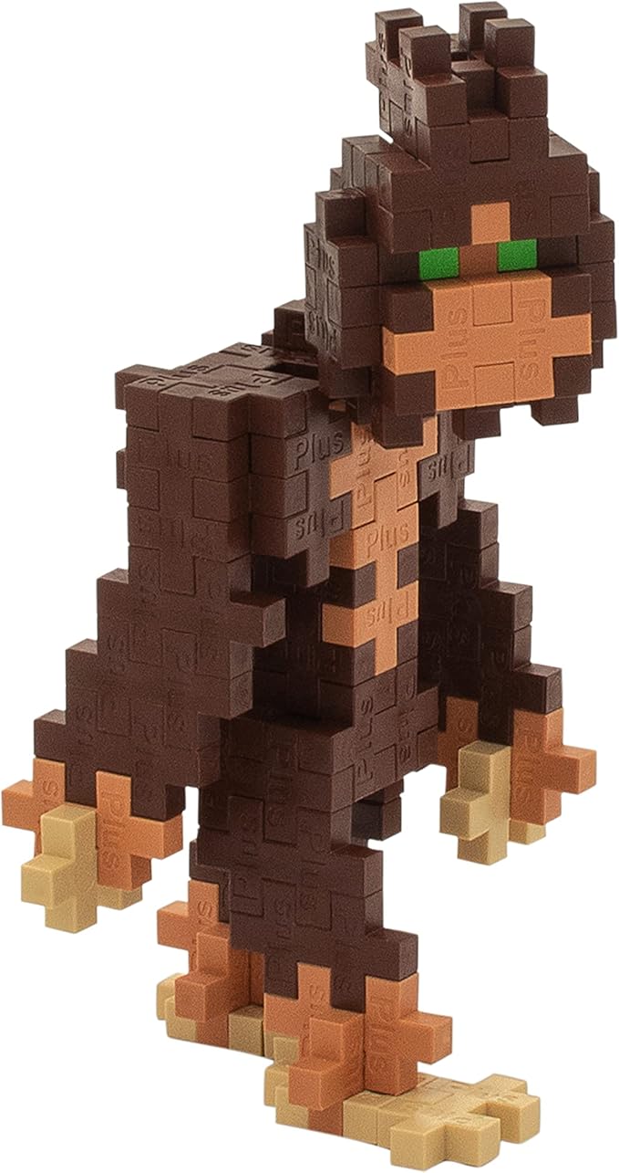 Plus Plus 3D Puzzle Cryptid Construction Building Block Set, Fun Fantasy Figures Stem Toys for Kids, 70 Interlocking Pieces - Bigfoot Mini Maker Tube