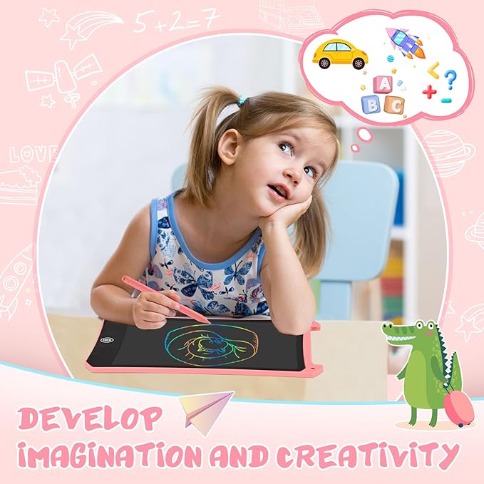 EooCoo Toddler Toys, LCD Writing Tablet for Kids 2 Pack, Kids Stocking Stuffers, Toddler Travel Essentials Drawing Pad, No Mess Coloring Books, Road Trip Activities, Age 3-5 Boy Girl Gifts - 8.5 Inch