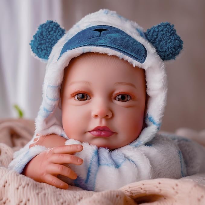 BABESIDE Lifelike Reborn Baby Dolls Boy, 20 Inch Realistic Doll for Boy Newborn Real Life Poseable Soft Vinyl and Cloth Body Baby Dolls with Clothes and Toy Gift for Kids Age 3+