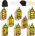 32 Sets Back to School Pencil Suncatchers Craft Kit DIY Window Stained Glass Effect Pencils Paper Crafts for Home School Classroom Decoration Kid Birthday Gifts Creative Art Projects Activity Game