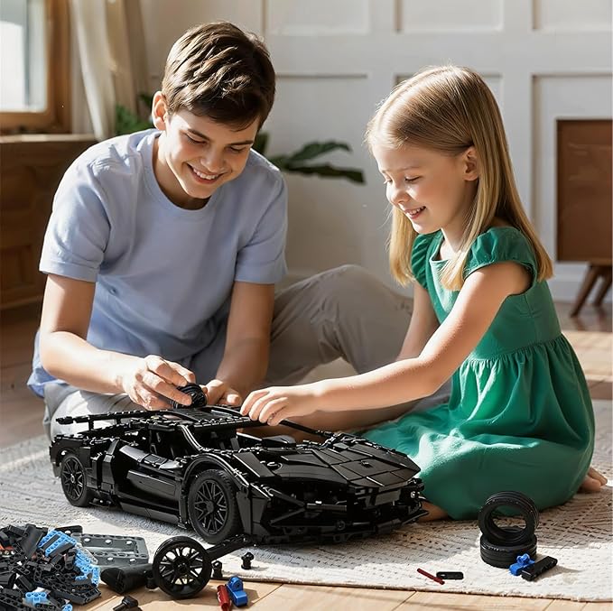 1300Pcs MOC Spare STEM Parts, Cars Gears Axles Wheels Connectors Building Block Accessories Pieces Sets, Chain Link Pins Connector Joints Bricks, Creative Building Block Toys for Ages 6+ Year Old