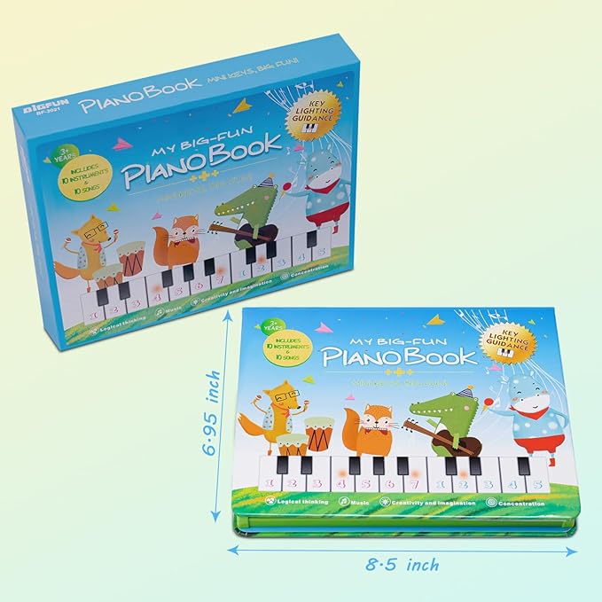 Toddler Toys Piano Keyboard with Book - Educational Musical Toys for Kids Ages 3 4 5 6 Year Old Boy and Girl Gifts
