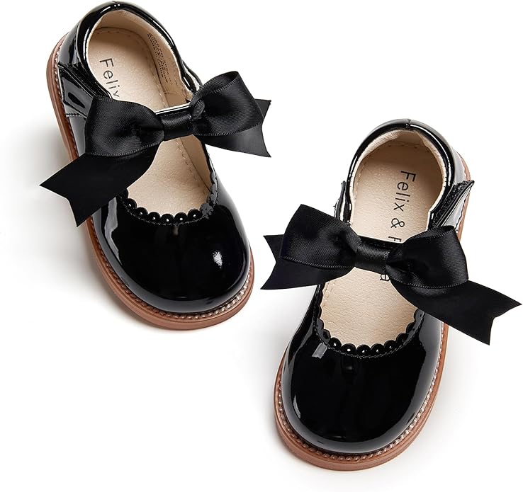 Felix & Flora Toddler Little Girl Mary Jane Dress Shoes - Ballet Flats for Girl Party School Shoes