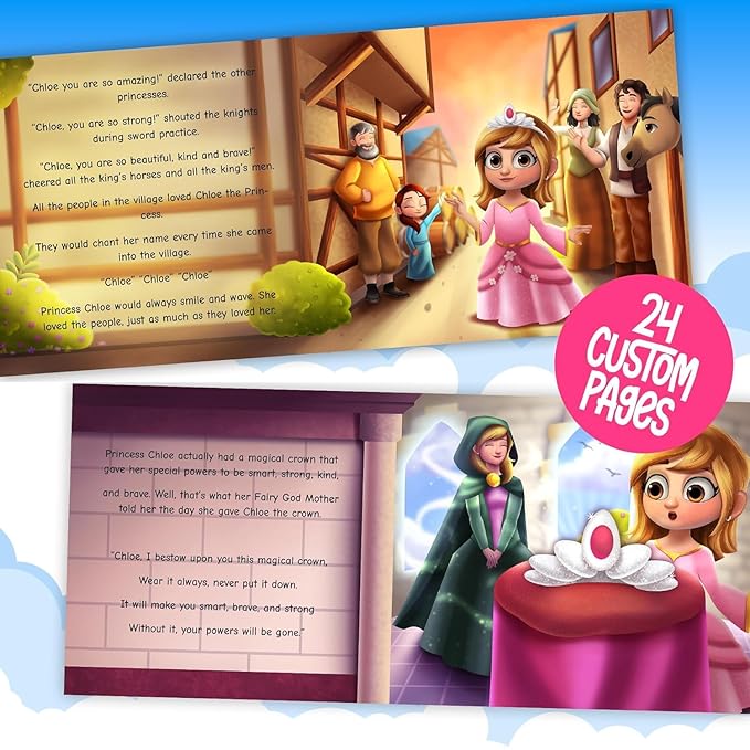 Personalized Princess Story Book - Custom Book with Girls Name