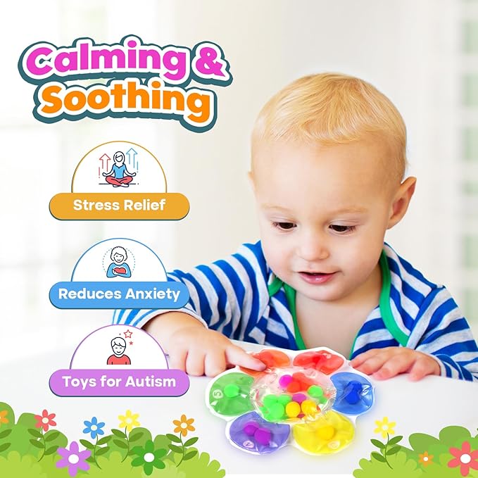 Sensory Toys Color Sorting Toys: Quiet Fidgets for Classroom Montessori Toy for Toddlers, Fine Motor Skill Games Preschool Learning Activities Calm Dwon Travel Toy for Boys Girls Gifts Ages 1-3 3-5
