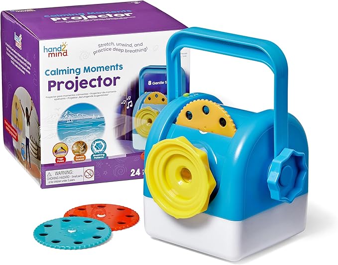 hand2mind Calming Moments Projector, Toddler Night Light, Projector for Kids Room, Kids Yoga Supplies, Social Emotional Learning Activities, Mindfulness Tools, Calming Toys, Play Therapy Toys