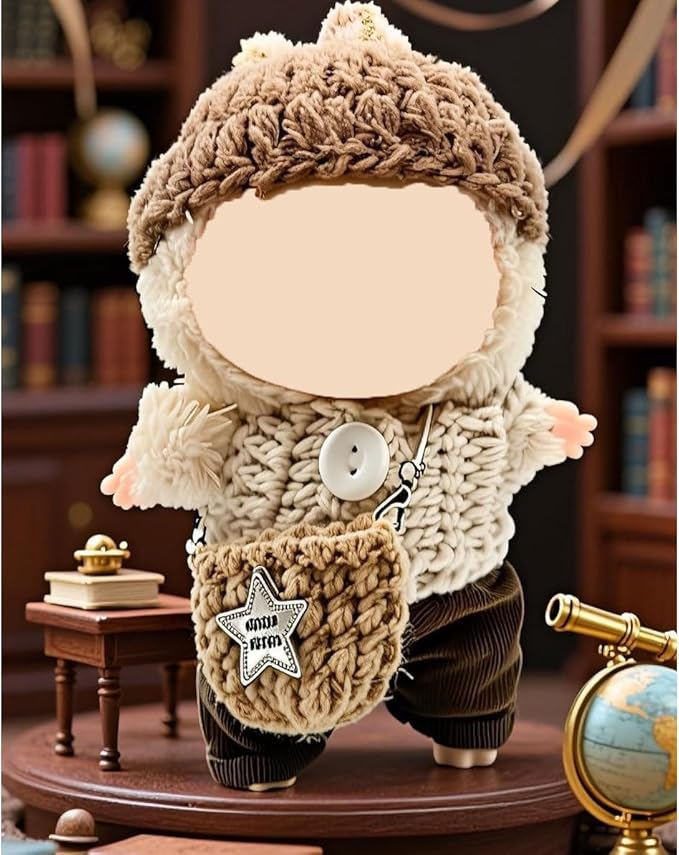 Doll Clothes Set & Outfit for Blind Box Dolls of 5.91-6.7inch (15-17cm) with Accessories Luxury Chic Stylish Adorable Cute Unique Style of Dolls Clothes for Dress up 4 Pieces (No Doll) (E)