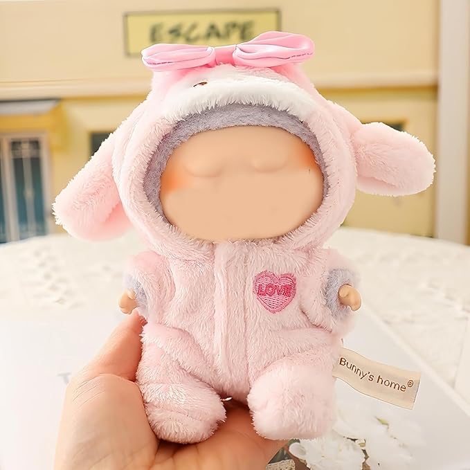 17cm Doll Clothes, Pink Bunny Clothes Set, Dress up Outfit Exquisite Accessories for Dolls
