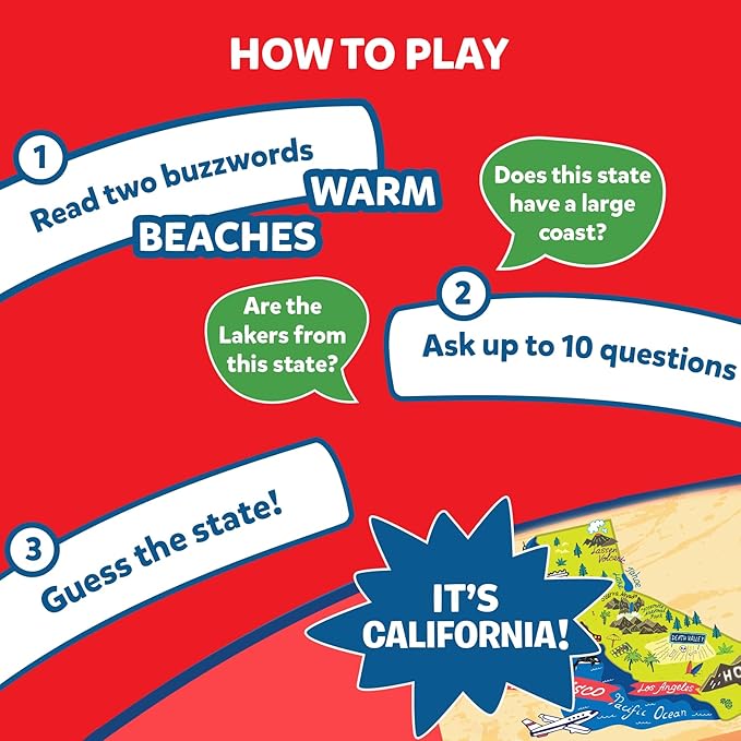 Skillmatics Guess in 10 States of America, Educational Travel Toys for Boys, Girls, and Kids Who Love Card Games, Board Games, Geography and History, Gifts for Ages 8, 9, 10 and Up