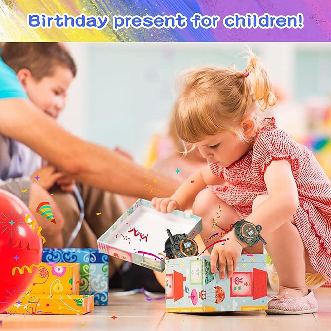 Rechargeable Walkie Talkies for Kids Radio Walky Talky with Flashlight Children Outdoor Game Interphone Gifts for Boy and Girl (4)