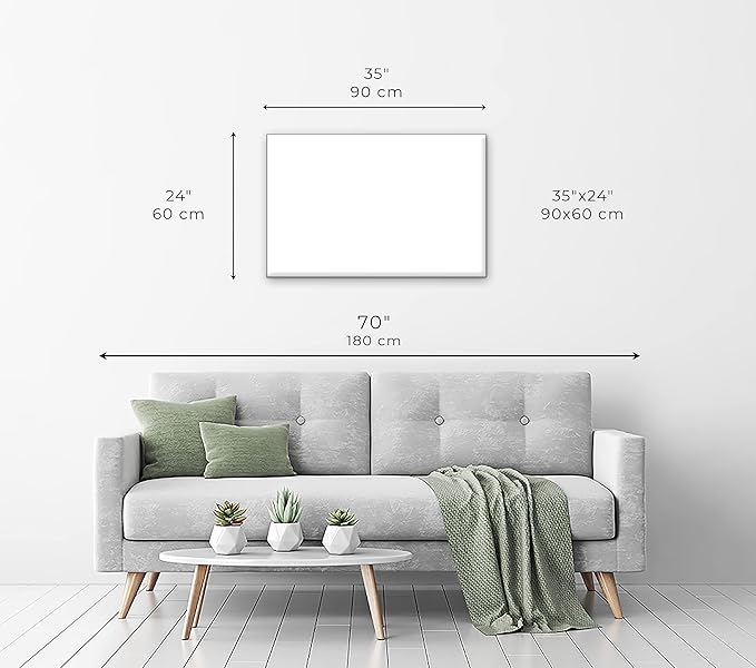 artgeist Textured Canvas Wall Art World map 35x24 in - 1pcs Painting Canvas Prints Picture Artwork Image Framed Contemporary Modern Photo Wall Home map Continents Black k-A-0498-b-a