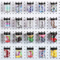 Unittype 20 Set Pegboard Organizer Accessories Peg Boards Jars with Lids Plastic Pegboards Bins Storage Containers Clear Peg Board Wall Organizer for Garage Sewing Office Home Supplies(Black)
