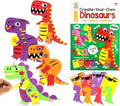 VKPI 4 Pieces EVA Foam Art Crafts Gift Kit, Creative Make Your Own Dinosaurs, Cartoon Foam Paper Craft Projects for Kids Ages 4+ Toddler, Preschool Learning Toy for Birthday Party Favor Supplies